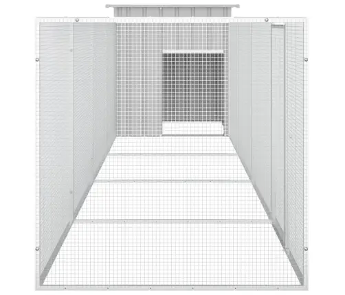 Vistu Būris, Pelēks, 500X91X100 Cm, Cinkots Tērauds Vidaxl