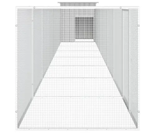 Vistu Būris, Pelēks, 800X91X100 Cm, Cinkots Tērauds Vidaxl