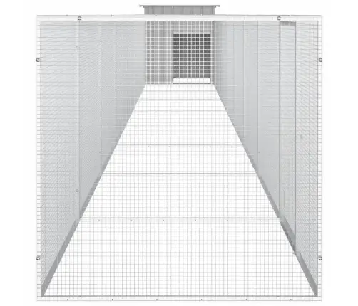 Vistu Būris, Pelēks, 900X91X100 Cm, Cinkots Tērauds Vidaxl