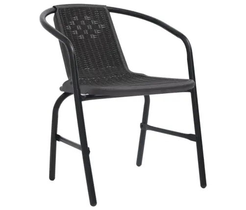 Dārza Krēsli, 8 Gab., Plastmasas Rotangpalma, Tērauds, 110 Kg Vidaxl