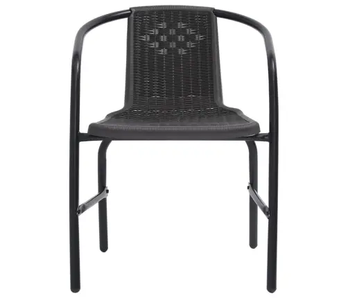 Dārza Krēsli, 8 Gab., Plastmasas Rotangpalma, Tērauds, 110 Kg Vidaxl
