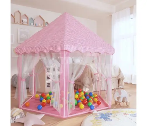 Printsessi Mängutelk, 250 Palli, Roosa, 133 X 140 Cm