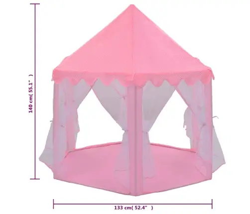 Printsessi Mängutelk, 250 Palli, Roosa, 133 X 140 Cm