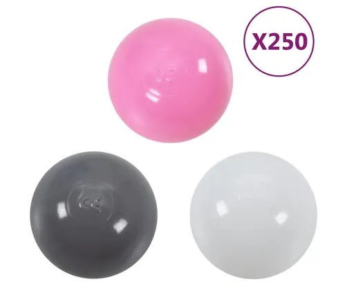 Princešu Rotaļu Telts Ar 250 Bumbiņām, Rozā, 133X140 Cm Vidaxl