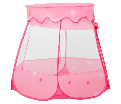 Rotaļu Telts Ar 250 Bumbiņām, Rozā, 102X102X82 Cm Vidaxl