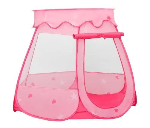 Žaidimų Palapinė Su 250 Kamuoliukų, Rožinė, 102X102X82Cm