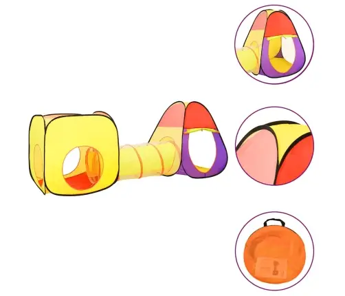 Žaidimų Palapinė Su 250 Kamuoliukų, Spalvota, 255X80X100Cm