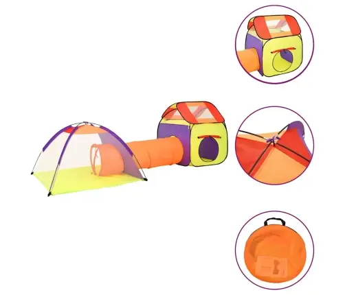 Žaidimų Palapinė Su 250 Kamuoliukų, Spalvota, 338X123X111Cm