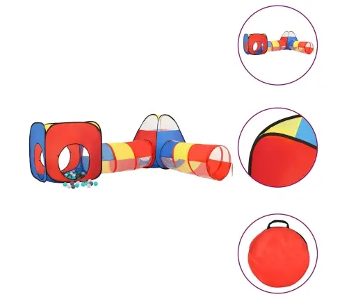 Rotaļu Telts Ar 250 Bumbiņām, Krāsaina, 190X264X90 Cm Vidaxl