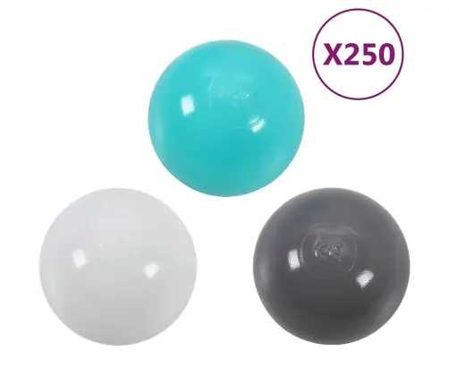 Rotaļu Telts Ar 250 Bumbiņām, Krāsaina, 190X264X90 Cm Vidaxl