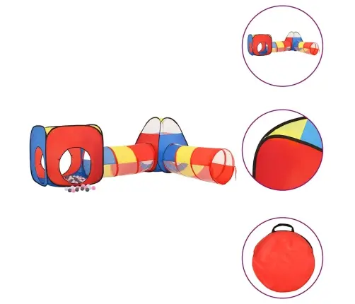 Žaidimų Palapinė Su 250 Kamuoliukų, Spalvota, 190X264X90Cm