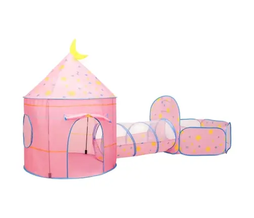 Rotaļu Telts Ar 250 Bumbiņām, Rozā, 301X120X128 Cm Vidaxl