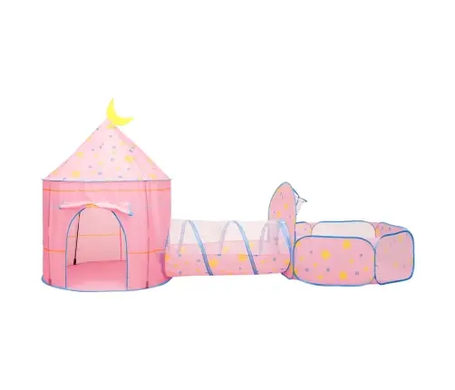 Rotaļu Telts Ar 250 Bumbiņām, Rozā, 301X120X128 Cm Vidaxl