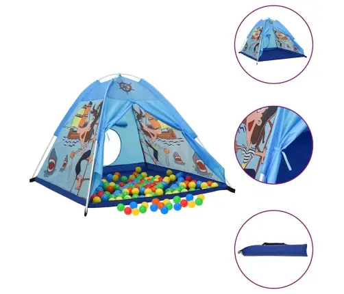 Žaidimų Palapinė Su 250 Kamuoliukų, Mėlyna, 120X120X90Cm