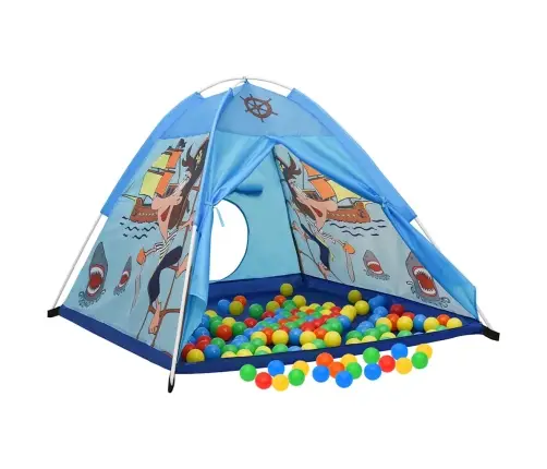 Žaidimų Palapinė Su 250 Kamuoliukų, Mėlyna, 120X120X90Cm