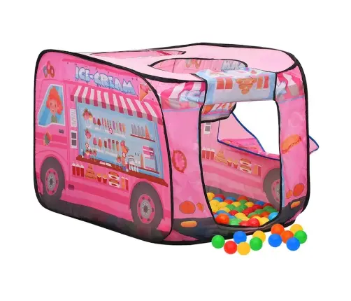 Žaidimų Palapinė Su 250 Kamuoliukų, Rožinė, 70X112X70Cm