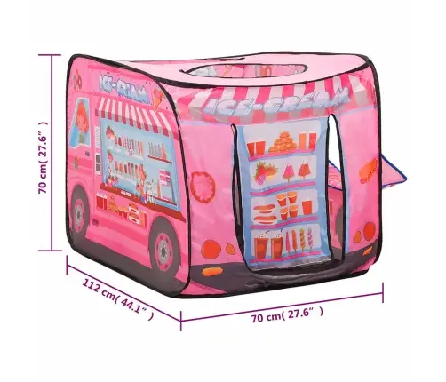 Žaidimų Palapinė Su 250 Kamuoliukų, Rožinė, 70X112X70Cm