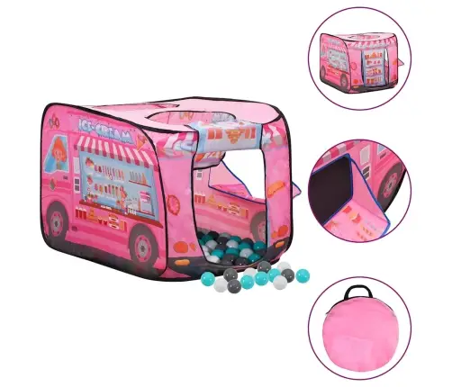 Žaidimų Palapinė Su 250 Kamuoliukų, Rožinė, 70X112X70Cm