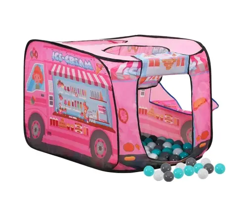 Žaidimų Palapinė Su 250 Kamuoliukų, Rožinė, 70X112X70Cm