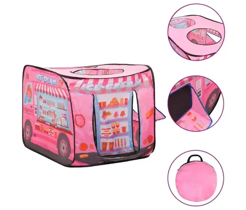 Žaidimų Palapinė Su 250 Kamuoliukų, Rožinė, 70X112X70Cm