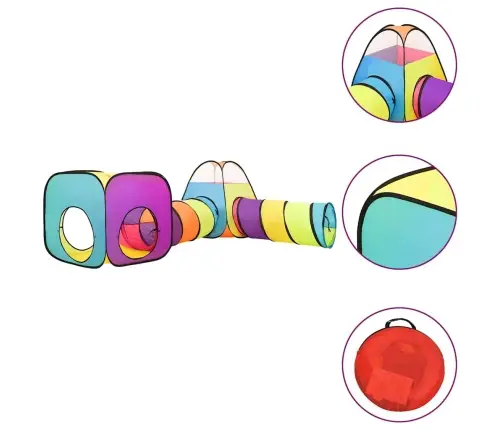 Rotaļu Telts Ar 250 Bumbiņām, Krāsaina, 190X264X90 Cm Vidaxl