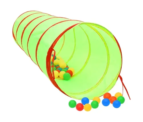Laste Mängutunnel, 250 Palli, Roheline, 175 cm Polüester