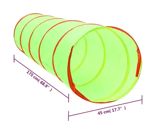 Laste Mängutunnel, 250 Palli, Roheline, 175 cm Polüester