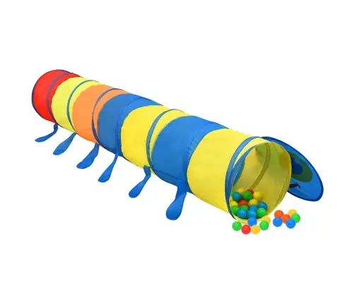 Rotaļu Tunelis, 250 Bumbiņām, 245 Cm, Poliesters, Daudzkrāsains Vidaxl