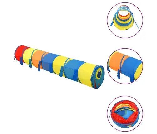 Rotaļu Tunelis, 250 Bumbiņas, 245 Cm, Poliesters, Daudzkrāsains Vidaxl