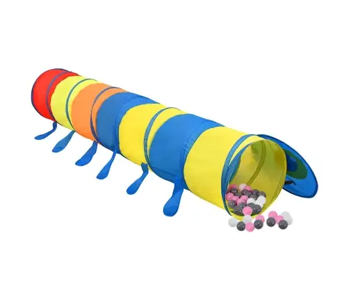 Rotaļu Tunelis, 250 Bumbiņas, 245 Cm, Poliesters, Daudzkrāsains Vidaxl