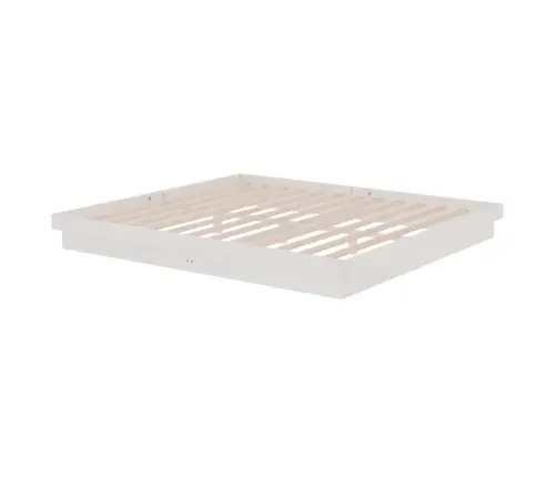 Voodiraam, Valge, Männipuit, 180 X 200 Cm