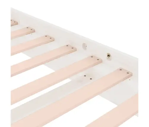 Gultas Rāmis, Balts, Masīvkoks, 200X200 Cm Vidaxl