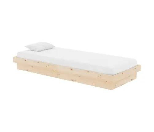 Gultas Rāmis, Masīvkoks, 75X190 Cm, Mazs, Vienvietīgs Vidaxl