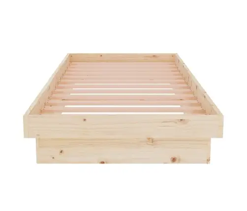 Gultas Rāmis, Masīvkoks, 75X190 Cm, Mazs, Vienvietīgs Vidaxl