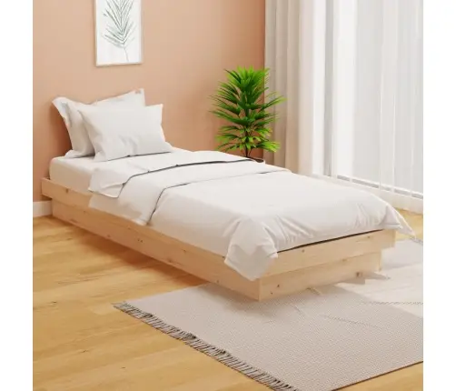 Gultas Rāmis, Masīvkoks, 75X190 Cm, Mazs, Vienvietīgs Vidaxl