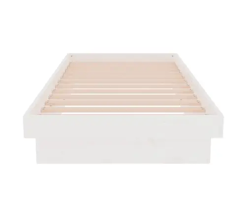 Lovos Rėmas, Baltas, 75X190cm Medienos Masyvas, Vienvietis