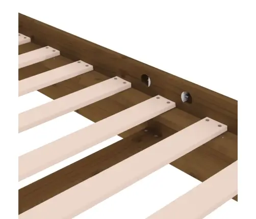 Gultas Rāmis, Medus Brūns, Masīvkoks, 75X190 Cm, Vienvietīgs Vidaxl