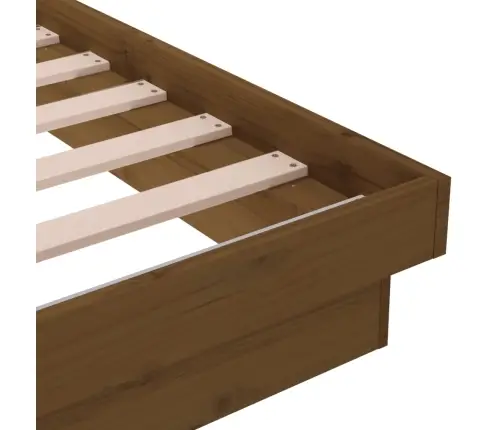 Gultas Rāmis, Medus Brūns, Masīvkoks, 75X190 Cm, Vienvietīgs Vidaxl