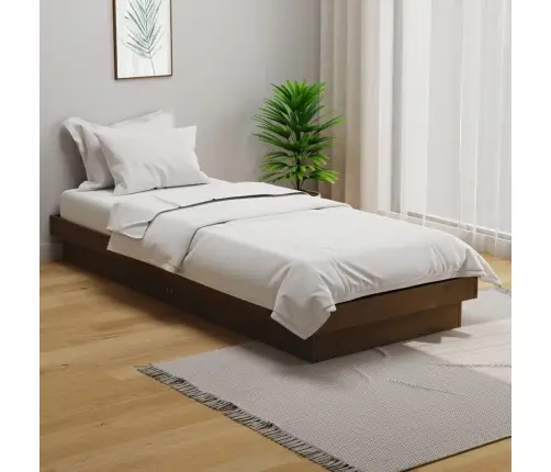 Gultas Rāmis, Medus Brūns, Masīvkoks, 75X190 Cm, Vienvietīgs Vidaxl