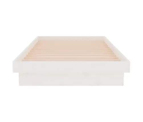 Gultas Rāmis, Balts, Masīvkoks, 90X190 Cm, Vienvietīgs Vidaxl