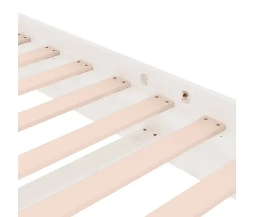 Gultas Rāmis, Balts, Masīvkoks, 90X190 Cm, Vienvietīgs Vidaxl