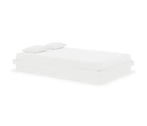Gultas Rāmis, Balts, Masīvkoks, 120X190 Cm, Divvietīgs Vidaxl