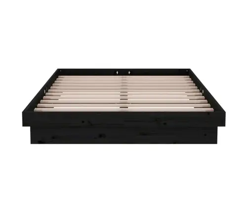 Lovos Rėmas, Juodas, 120X190cm Medienos Masyvas, Dvivietis