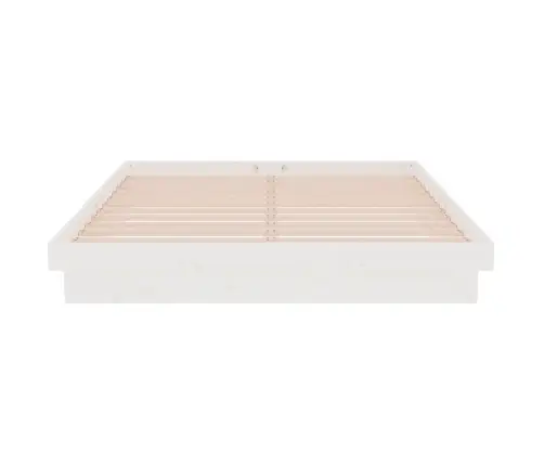 Gultas Rāmis, Balts, Masīvkoks, 135X190 Cm, Divvietīgs Vidaxl
