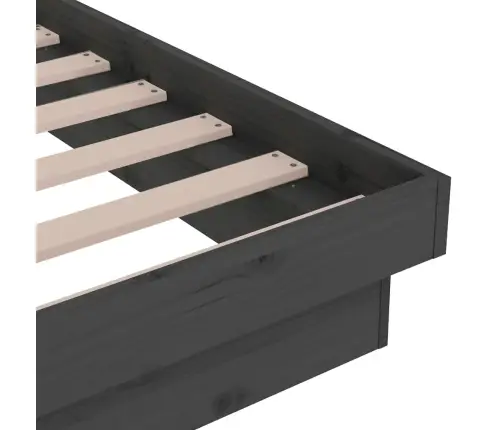 Voodiraam, Hall, Männipuit, 135 X 190 Cm