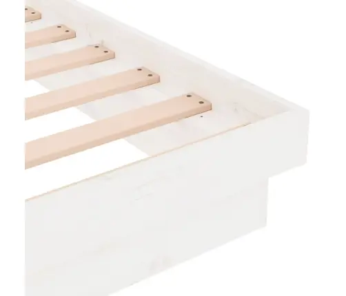 Gultas Rāmis, Balts, Masīvkoks, 140X190 Cm Vidaxl