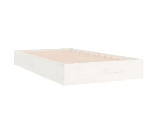 Gultas Rāmis, Balts, Masīvkoks, 90X200 Cm Vidaxl