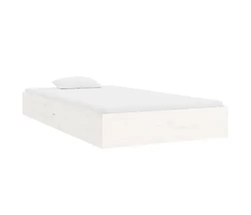 Gultas Rāmis, Balts, Masīvkoks, 90X200 Cm Vidaxl