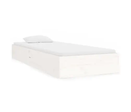 Gultas Rāmis, Balts Masīvkoks, 75X190 Cm, Mazs, Vienvietīgs Vidaxl