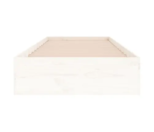 Gultas Rāmis, Balts Masīvkoks, 75X190 Cm, Mazs, Vienvietīgs Vidaxl